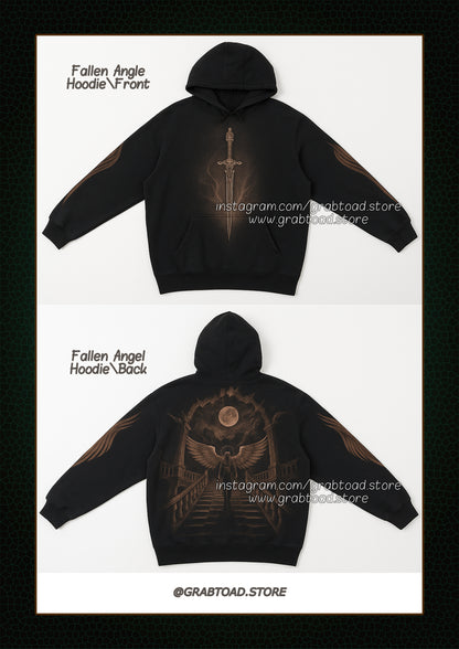 FALLEN ANGEL- HANDCRAFTED BLEACH-ART HOODIE