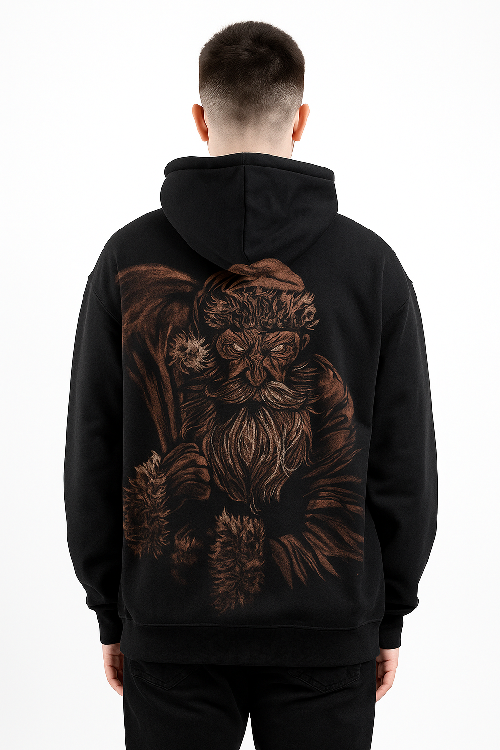 CHRISTMAS CAROL HOODIE-HANDCARVED BLEACH-ART HOODIE