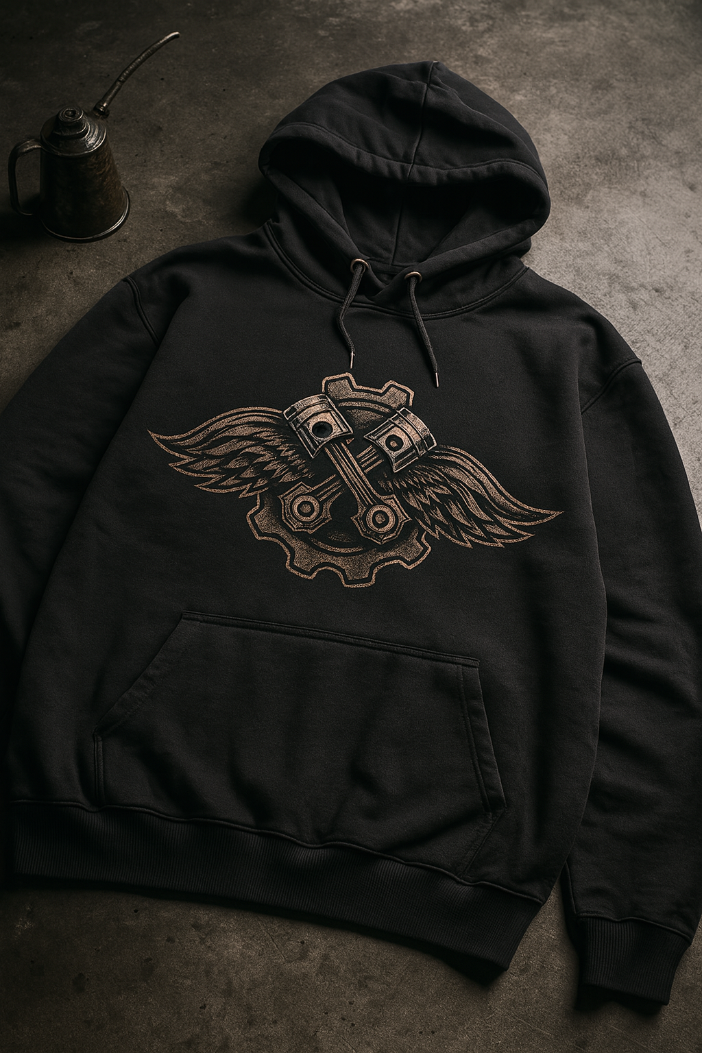 VINTAGE CAR-HANDCRAFTED BLEACH ART HOODIE