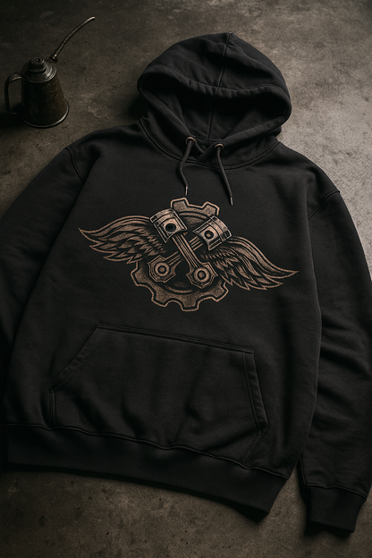 VINTAGE CAR-HANDCRAFTED BLEACH ART HOODIE