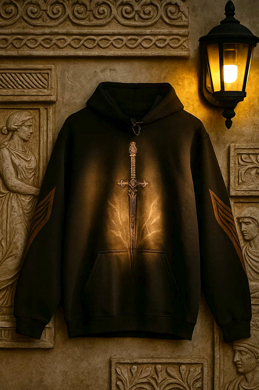 FALLEN ANGEL- HANDCRAFTED BLEACH-ART HOODIE