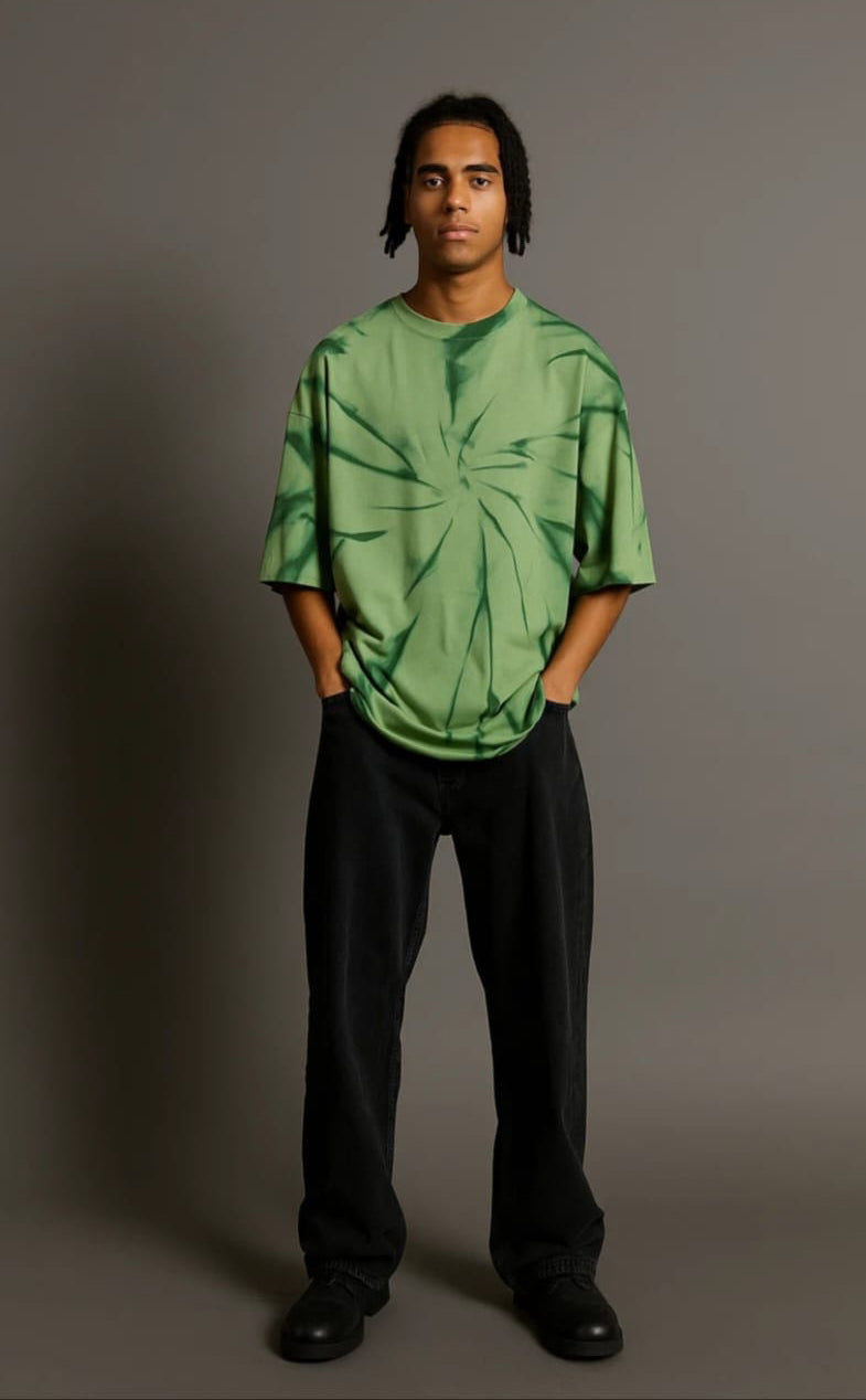 Hand sprayed Sage Storm Oversized Tee