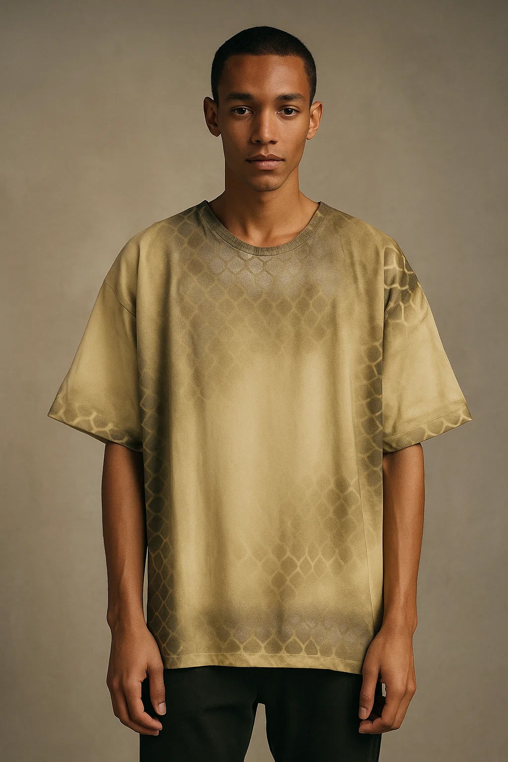 Venom Luxe hand made Oversized Snake-Skin Tee