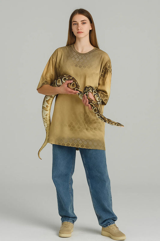 Venom Luxe hand made Oversized Snake-Skin Tee