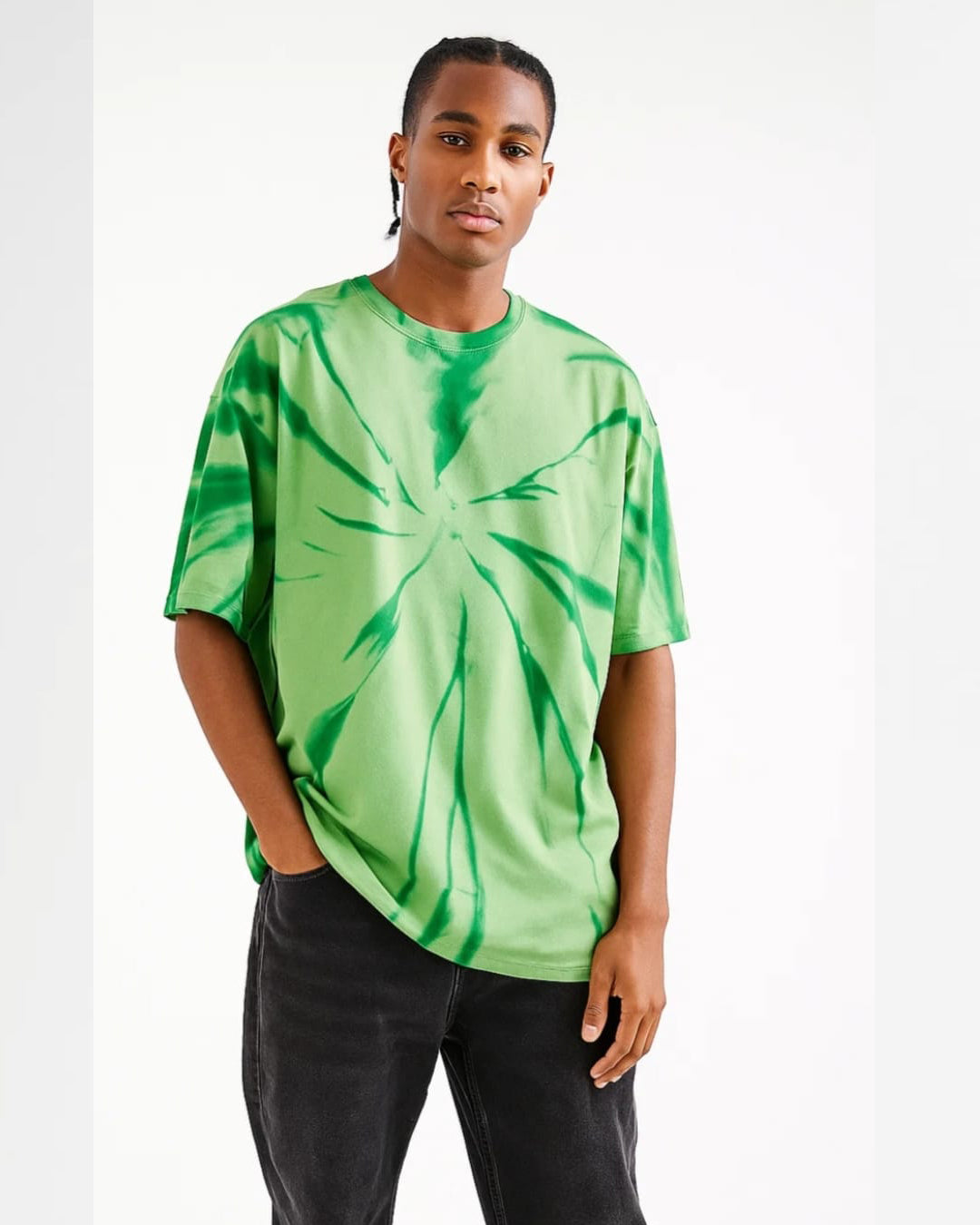 Hand sprayed Sage Storm Oversized Tee