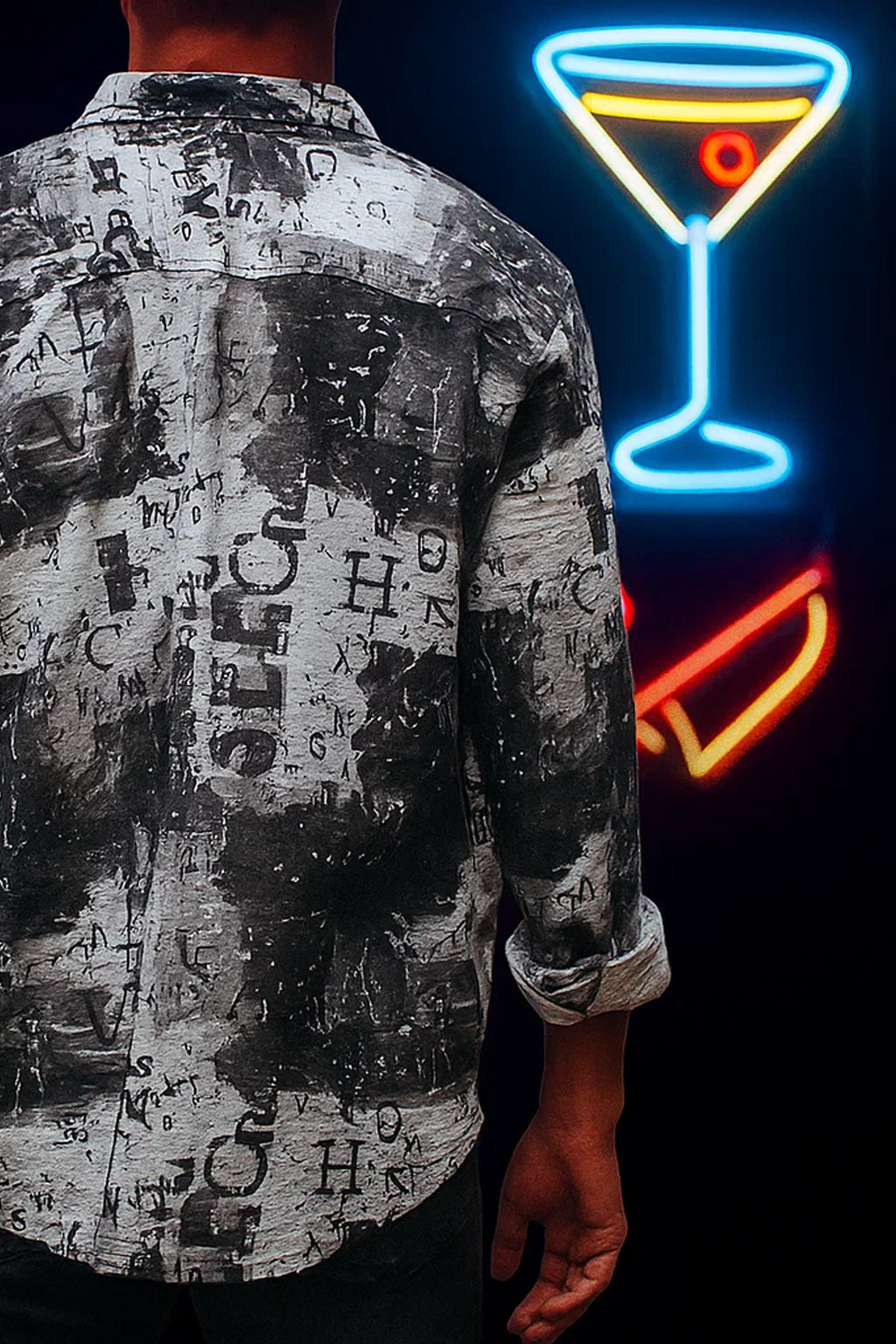 Shirt | Textured | Dark Monochrome | Heavy Fabric Plane |