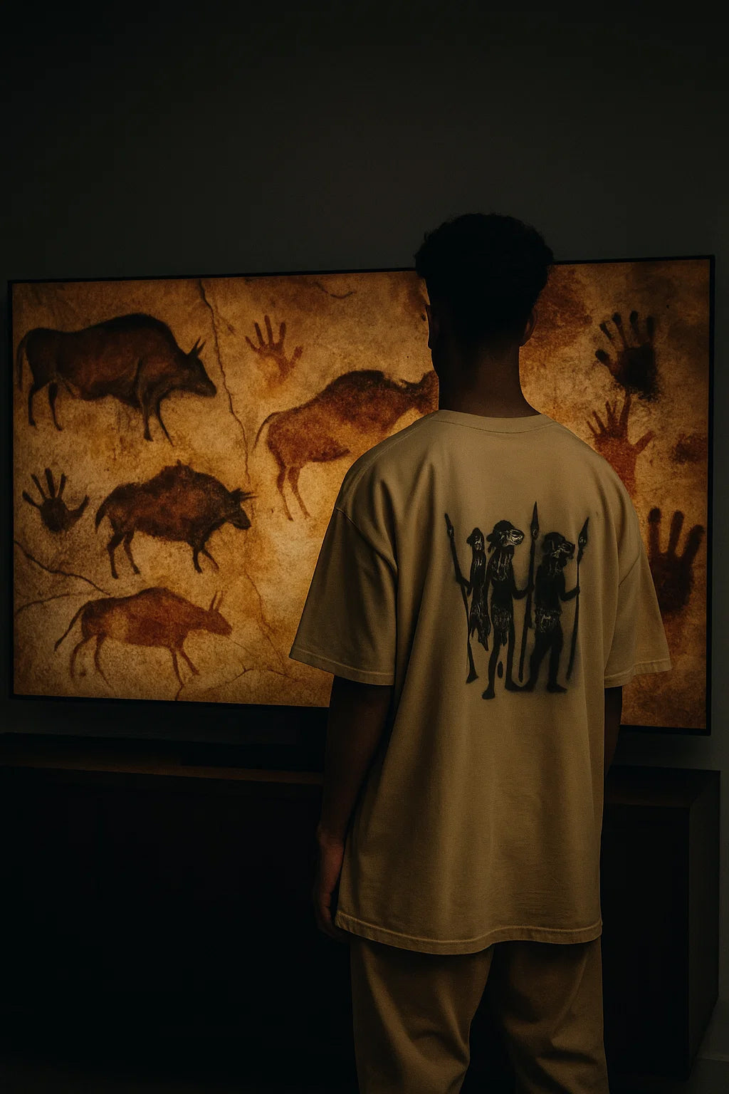 Tribal Vision Oversized T-Shirt  Hand-Painted