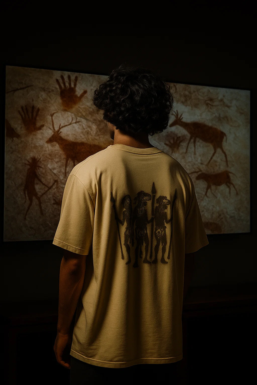 Tribal Vision Oversized T-Shirt  Hand-Painted