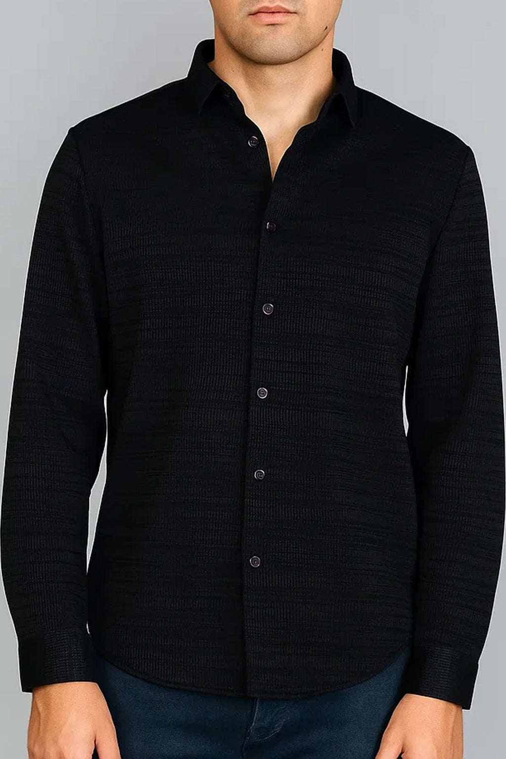Shirt | Heavy Fabric | Black | Solid Color